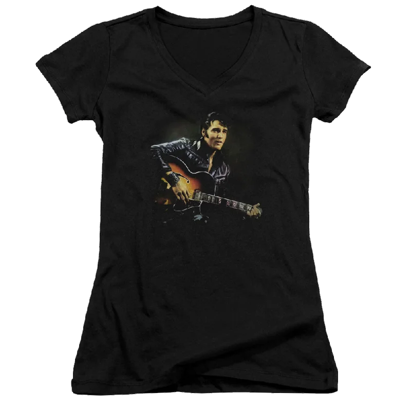 Elvis Presley 1968 - Juniors V-Neck T-Shirt-- Cozy Warm Stylish