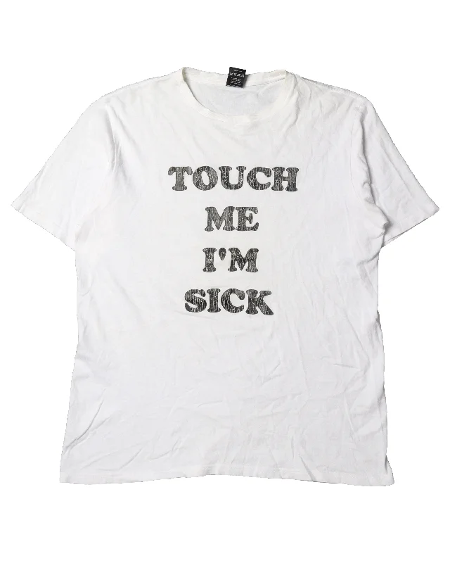 "Touch Me I'm Sick" T-Shirt-- Print Jacquard Patchwork