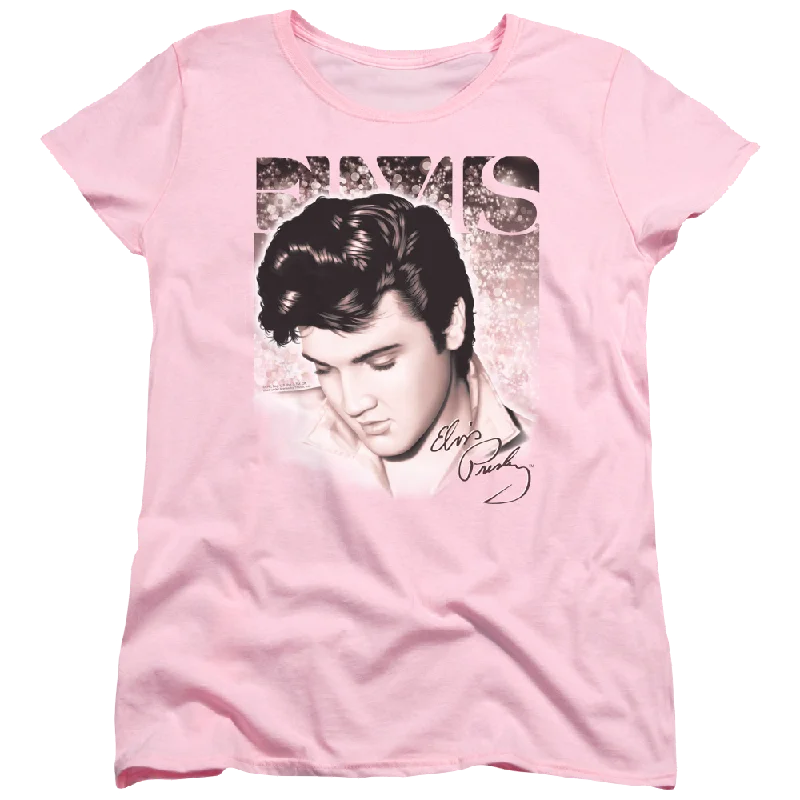Elvis Presley Star Light - Women's T-Shirt-- Zippered Front Buttoned Front Snap Front