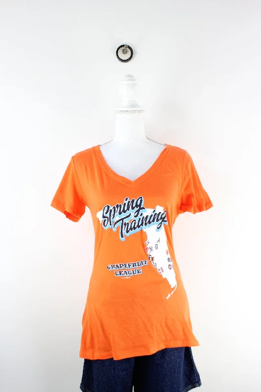 Vintage Spring Training T-Shirt (S)-- Graphic Embroidered Appliqued