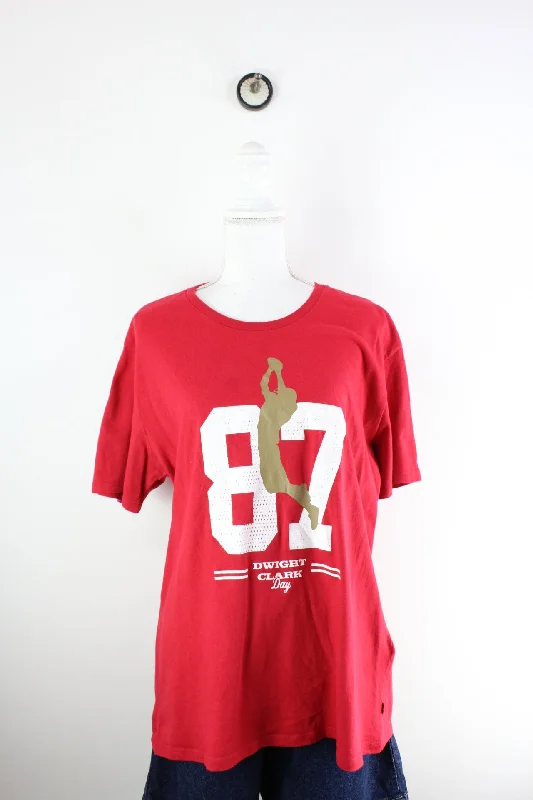 Vintage Levi´s Dwight Clark T-Shirt (XL)-- Spandex Blend Rayon Blend Denim Blend