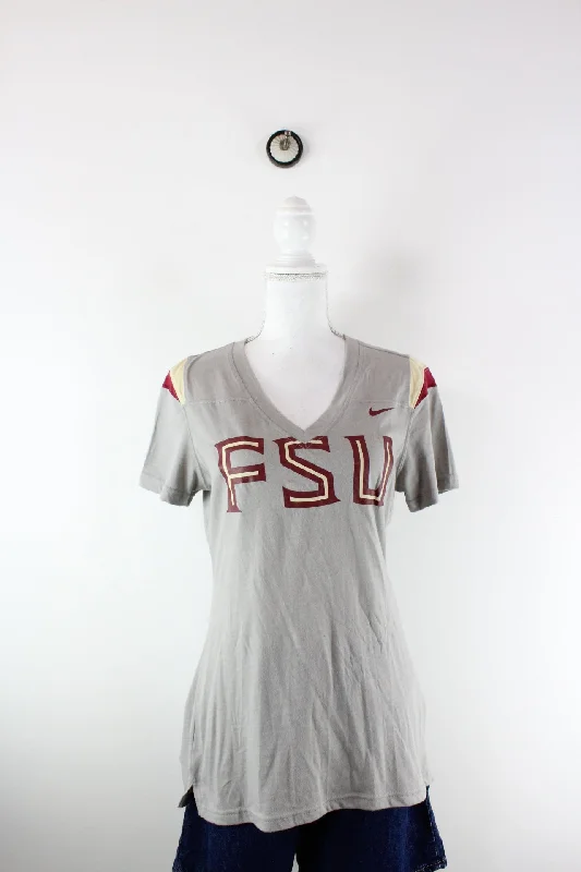 Vintage Nike FSU T-Shirt (L)-- Plaid T-Shirt Polka Dot Checkered