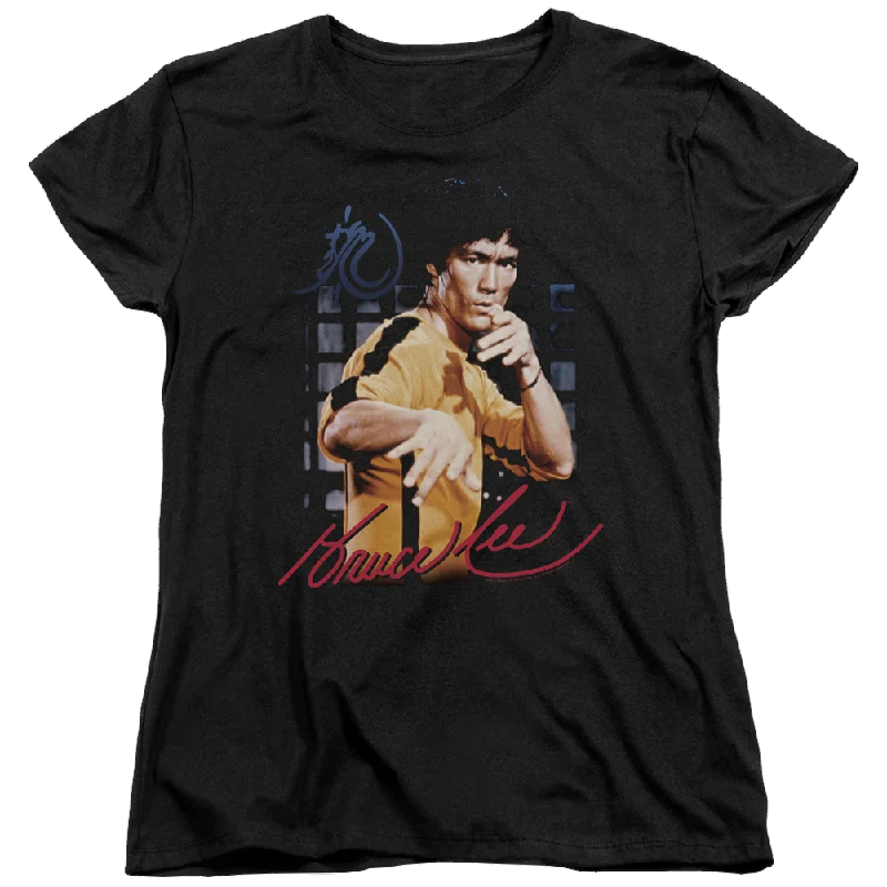 Bruce Lee Yellow Jumpsuit - Women's T-Shirt-- Nylon Fabric Polyester Fabric Spandex Fabric