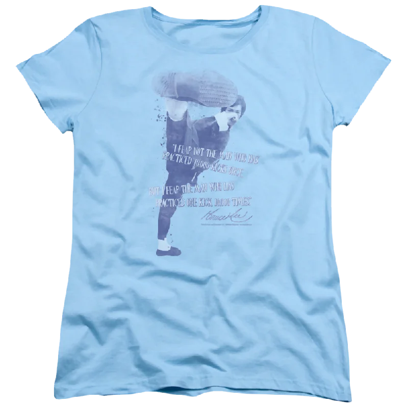 Bruce Lee 10,000 Kicks - Women's T-Shirt-- Cotton Fabric Linen Fabric Terry Fabric