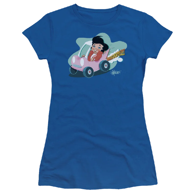 Elvis Presley Speedway - Juniors T-Shirt-- Front Pockets Side Pockets Patch Pockets