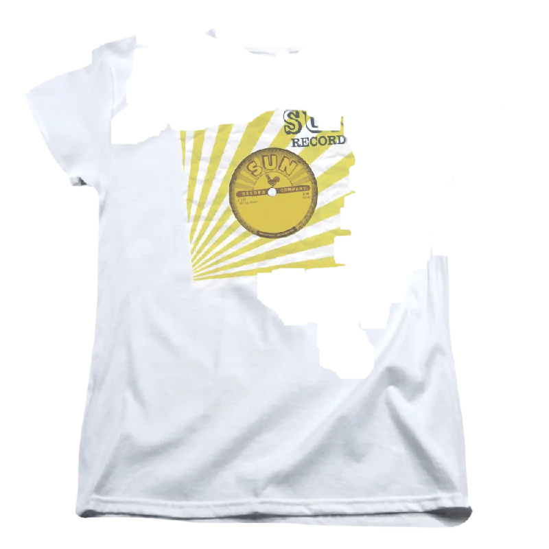 Sun Records Fourty Five - Women's T-Shirt-- Notch Collar Peter Pan Collar Cowl Neck