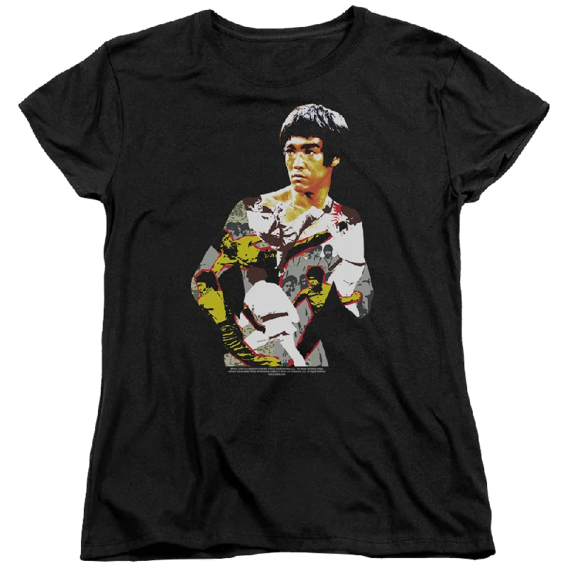 Bruce Lee Body Of Action - Women's T-Shirt-- Front Pockets Side Pockets Patch Pockets