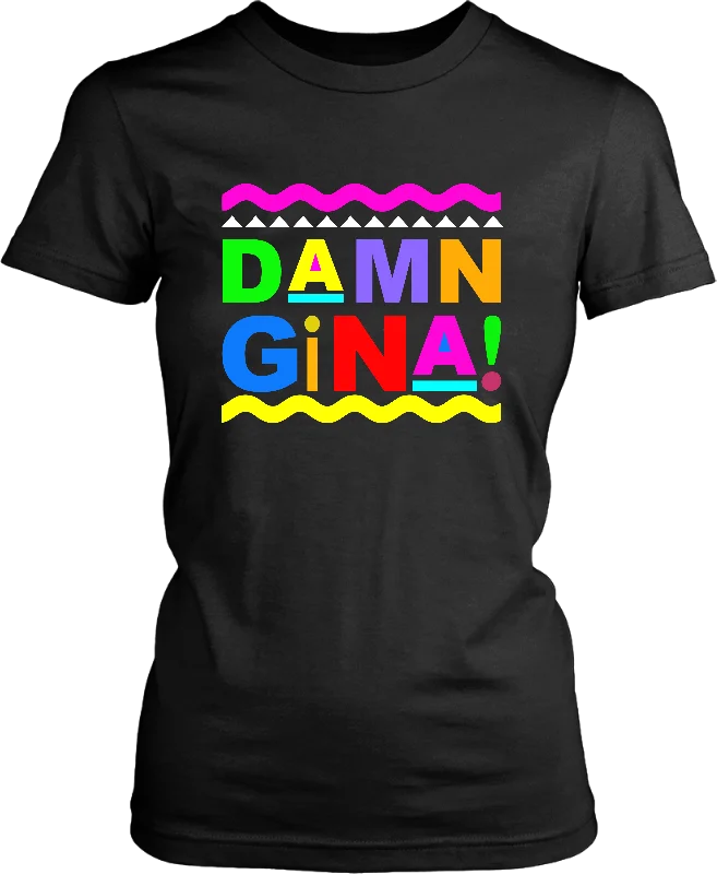 Damn Gina- Martin Show inspired Design- 90's TV Show Funny T-shirt-- Sequined Glittery Shiny