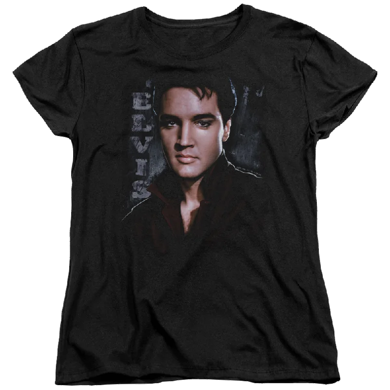 Elvis Presley Tough - Women's T-Shirt-- Welt Pockets Slit Pockets Flap Pockets