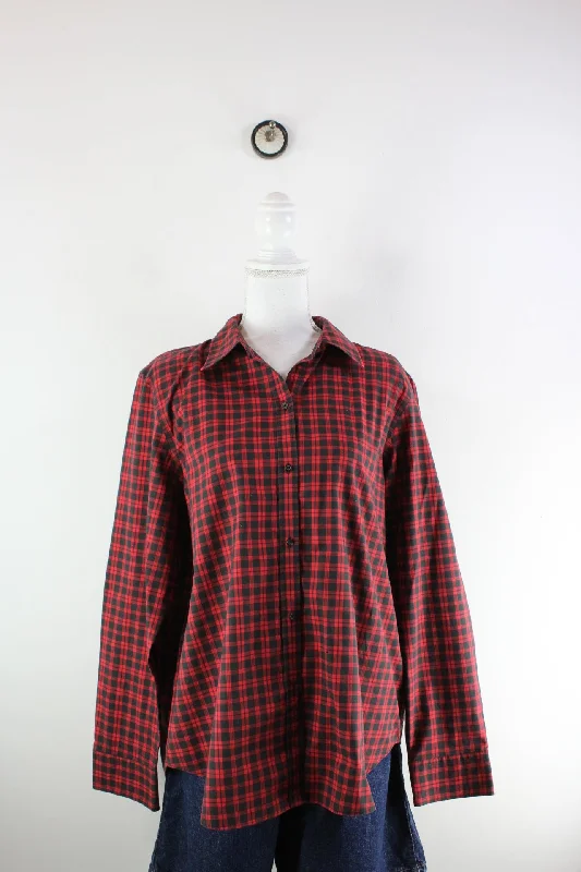 Vintage Chaps Shirt (XL)-- Hooded Caped Shawl Collar