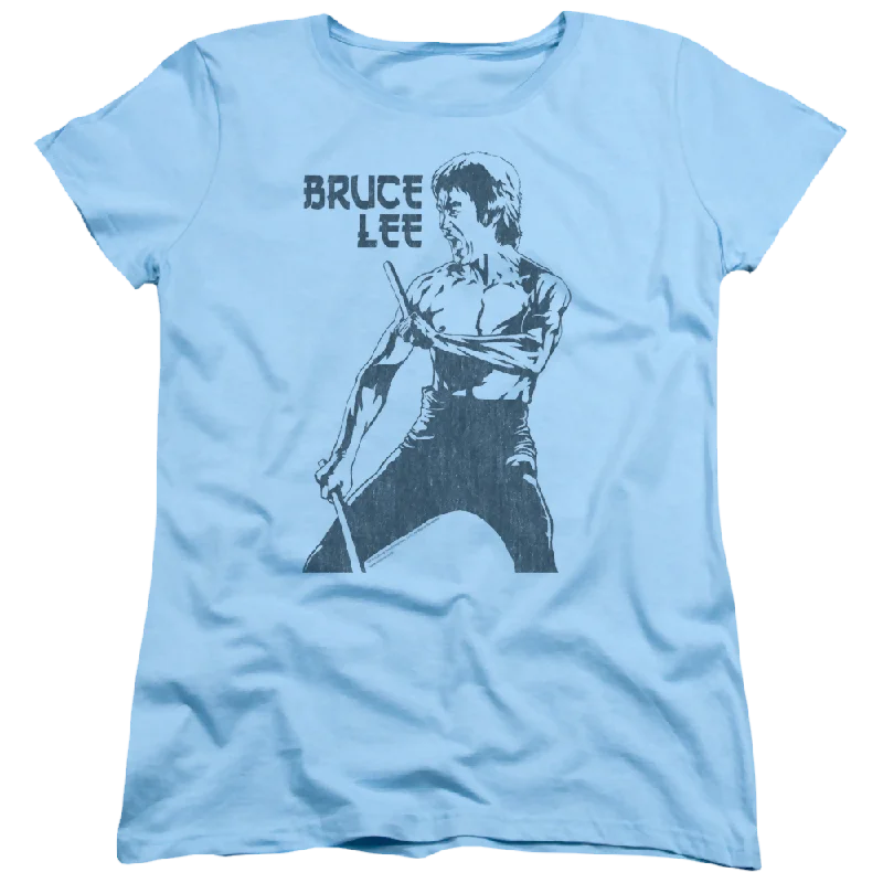 Bruce Lee Fighter - Women's T-Shirt-- Houndstooth Herringbone Solid