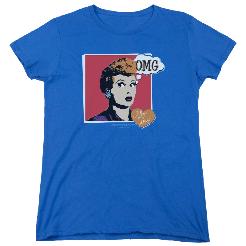 I Love Lucy I Love Worhol Omg Women's T-Shirt-- Lace Blend Ribbed Blend Corduroy Blend