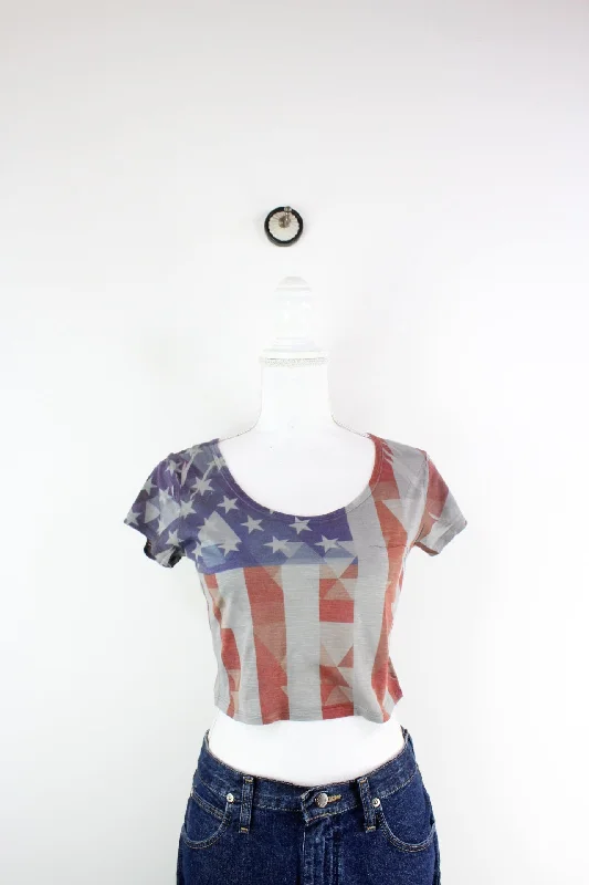 Vintage Charlotte Russe Crop T-Shirt (S)-- Machine Wash Dry Clean Hand Wash