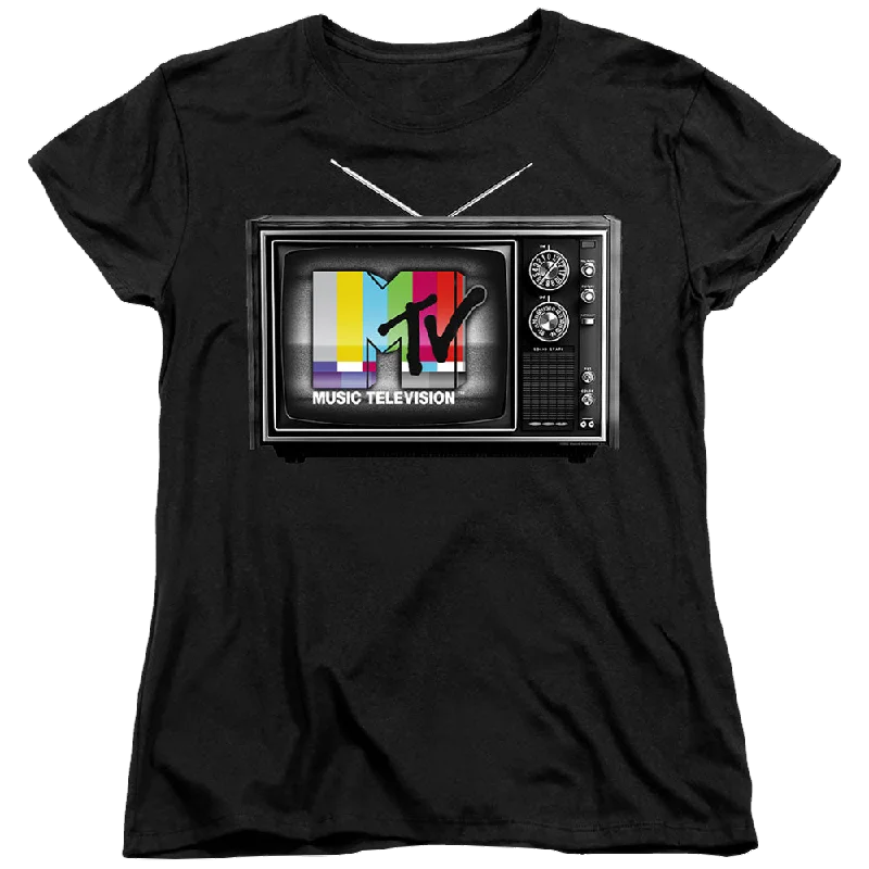 MTV Mtv Tv - Women's T-Shirt-- Satin Blend Silk Blend Wool Blend