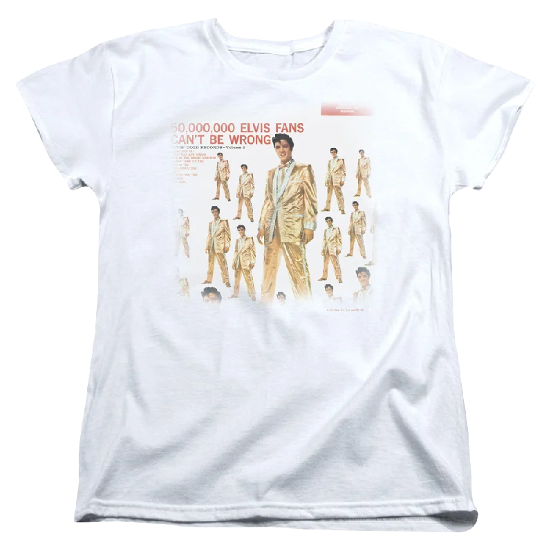 Elvis Presley 50 Million Fans - Women's T-Shirt-- Knit Fabric Woven Fabric Fleece Fabric