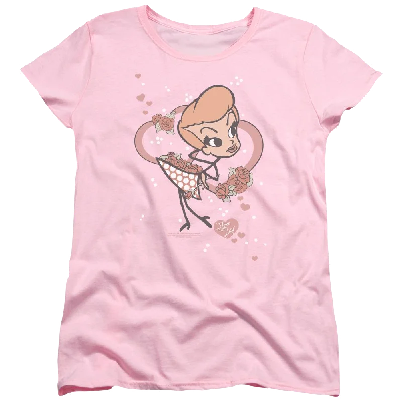I Love Lucy Fun Girl Women's T-Shirt-- Chenille Brocade Lace
