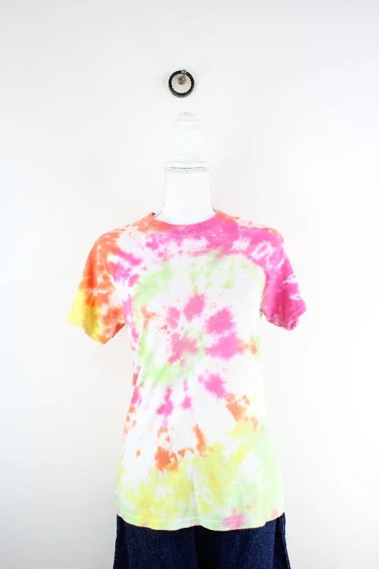 Vintage Colourful Batic T-Shirt (S)-- Fashionable Trendy Casual