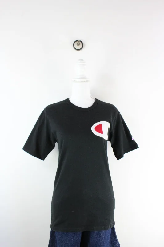 Vintage Champion T-Shirt (S)-- Striped Floral Plaid