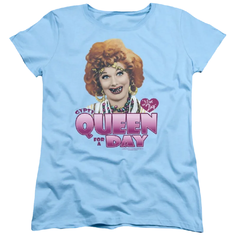 I Love Lucy Gypsy Queen Women's T-Shirt-- Collared Crew Neck Turtle Neck