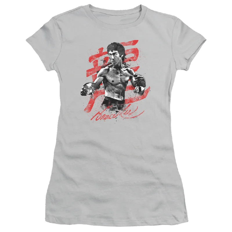 Bruce Lee Ink Splatter - Juniors T-Shirt-- Casual Formal Business