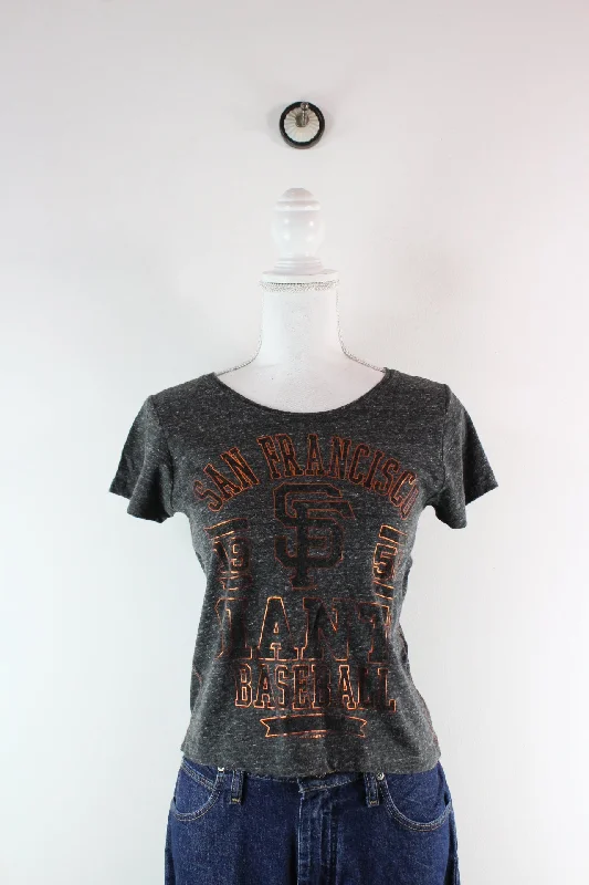 Vintage San Francisco Giants Baseball T-Shirt (XS)-- Lace Blend Ribbed Blend Corduroy Blend