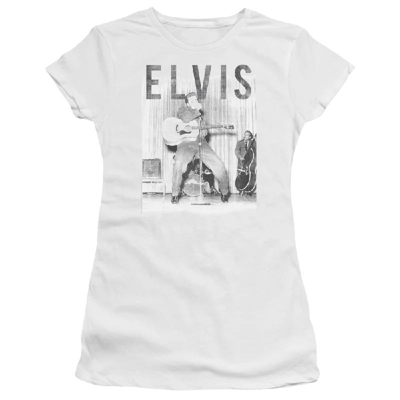 Elvis Presley With The Band - Juniors T-Shirt-- Layered Multi-layer Single Layer