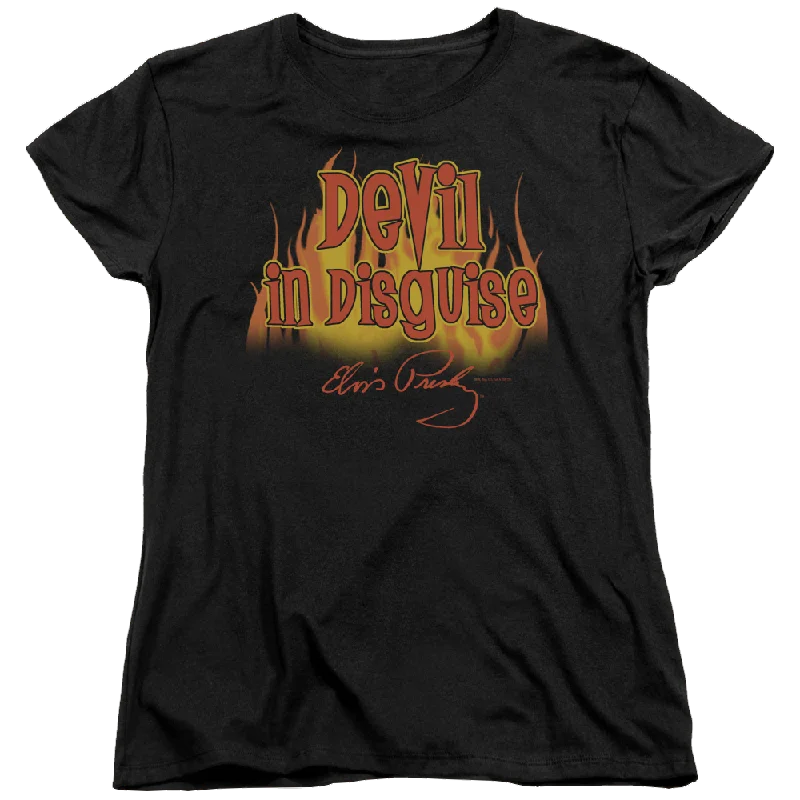 Elvis Presley Devil In Disguise - Women's T-Shirt-- Polka Dot Checkered Tartan