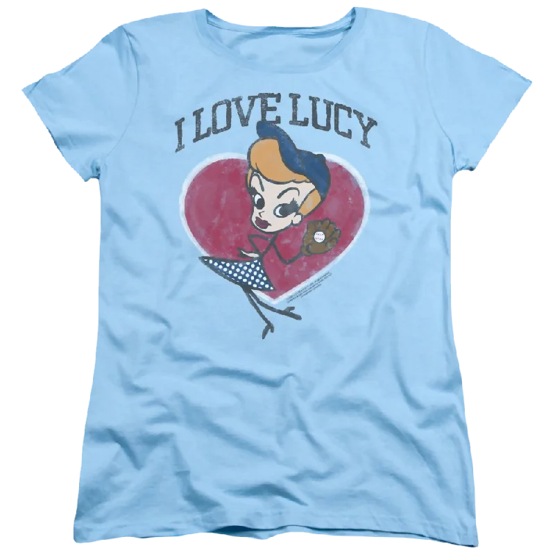 I Love Lucy Baseball Diva Women's T-Shirt-- Terry Blend Velvet Blend Canvas Blend
