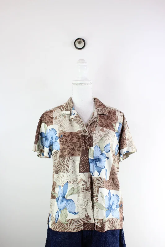 Vintage Sunset Cove Shirt (S)-- Welt Pockets Slit Pockets