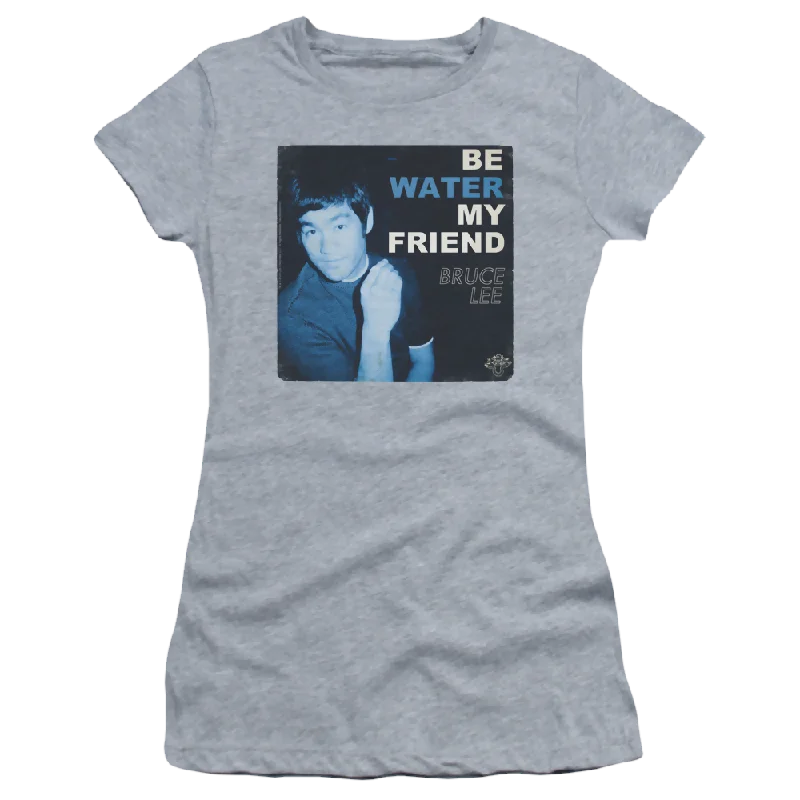 Bruce Lee Water - Juniors T-Shirt-- Terry Blend Velvet Blend Canvas Blend