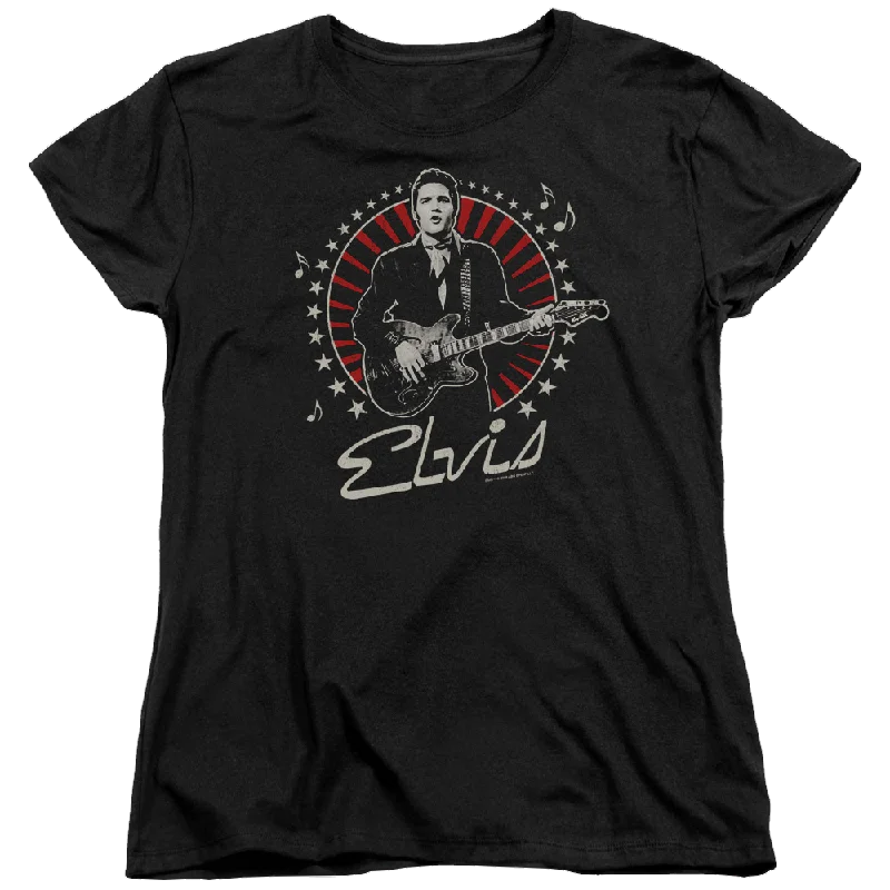 Elvis Presley Stars - Women's T-Shirt-- Houndstooth Herringbone Solid