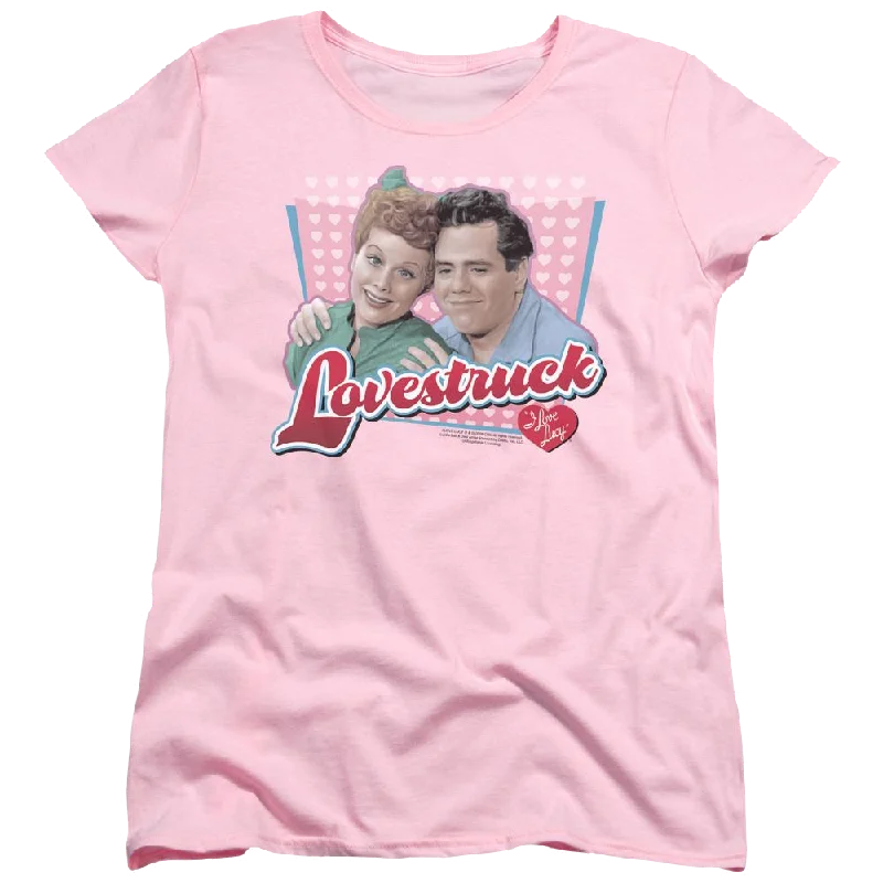 I Love Lucy Lovestruck Women's T-Shirt-- Denim Fabric Leather Fabric Suede Fabric