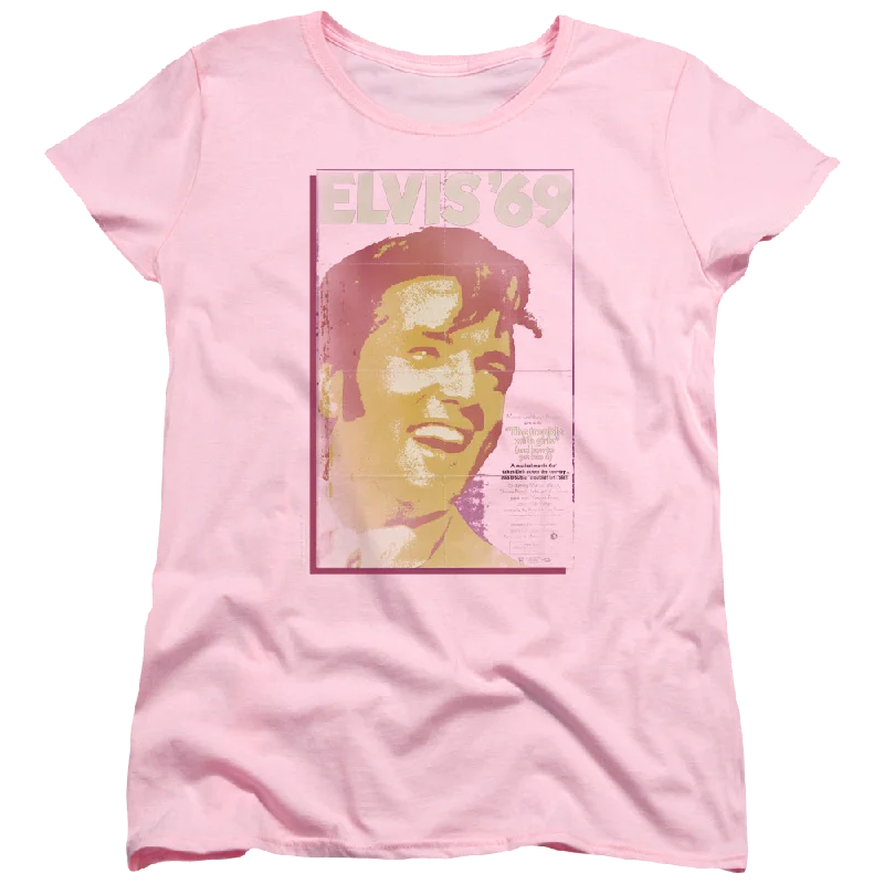 Elvis Presley Trouble With Girls - Women's T-Shirt-- Welt Pockets Slit Pockets Flap Pockets