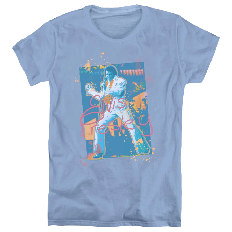 Elvis Presley Splatter Hawaii - Women's T-Shirt-- Cashmere Blend Cotton Blend Poly Blend