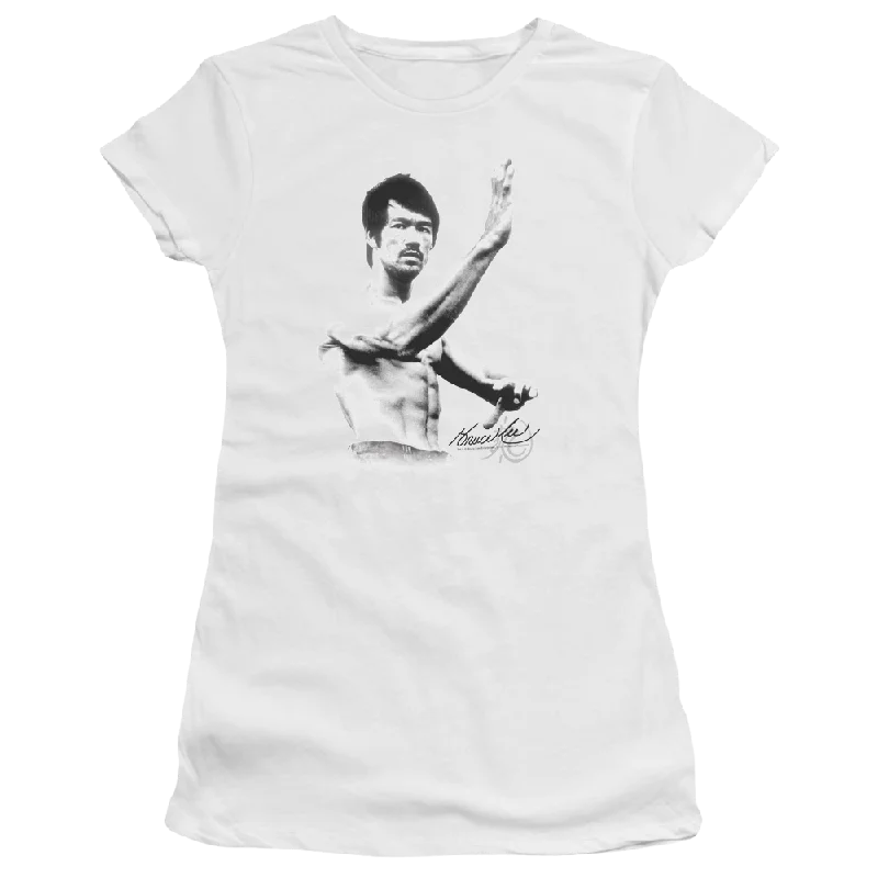 Bruce Lee Serenity - Juniors T-Shirt-- Sequined Glittery Shiny