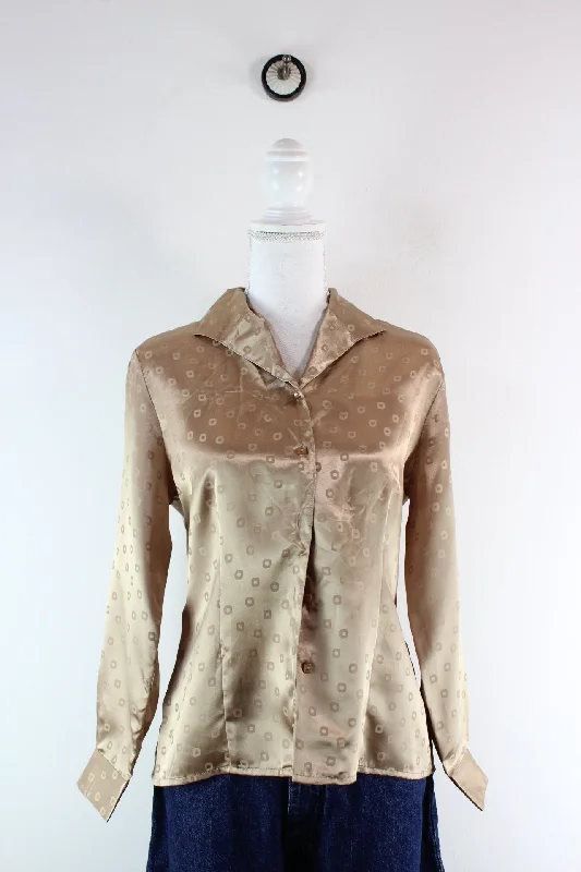 Vintage Notations Shirt (M)-- Wool Fabric Cashmere Fabric Tweed Fabric