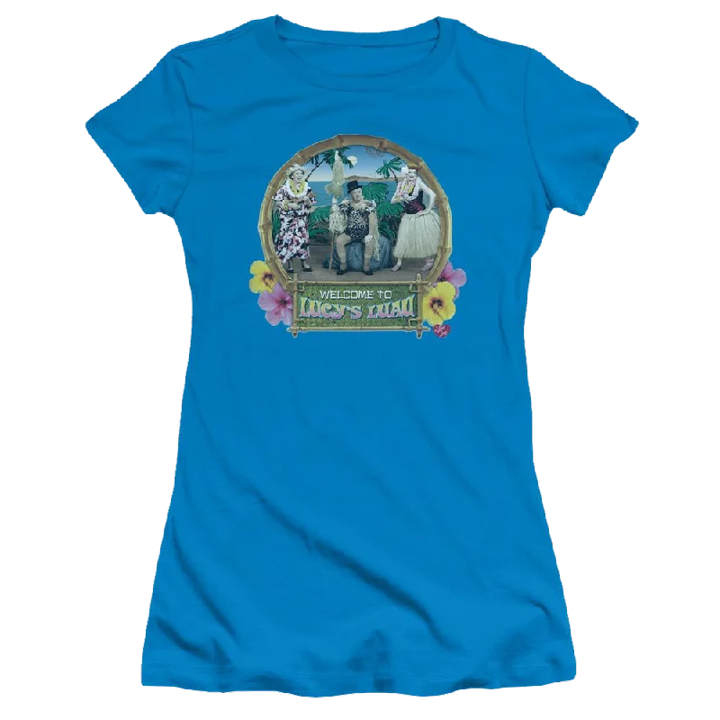 I Love Lucy Lucys Luau Juniors T-Shirt-- Elasticated Padded Insulated