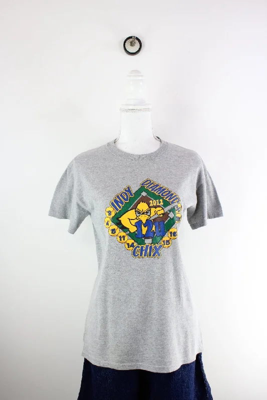 Vintage Indy Diamond Chix T-Shirt (S)-- Solid Print Embellished