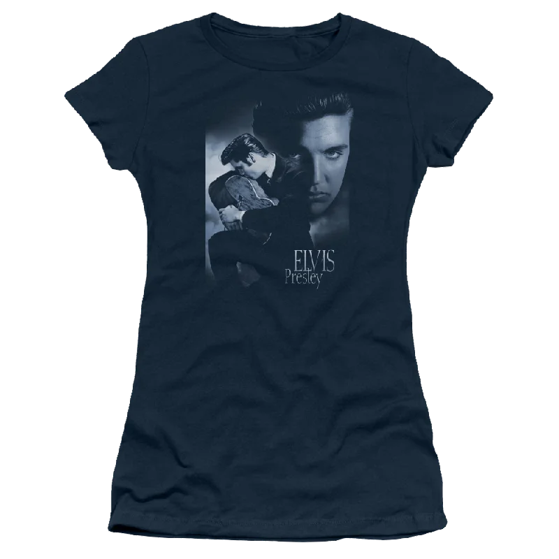 Elvis Presley Reverent - Juniors T-Shirt-- Elasticated Padded Insulated