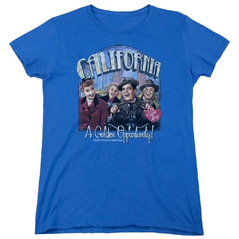 I Love Lucy Golden Opportunity Women's T-Shirt-- Elasticated Padded Insulated