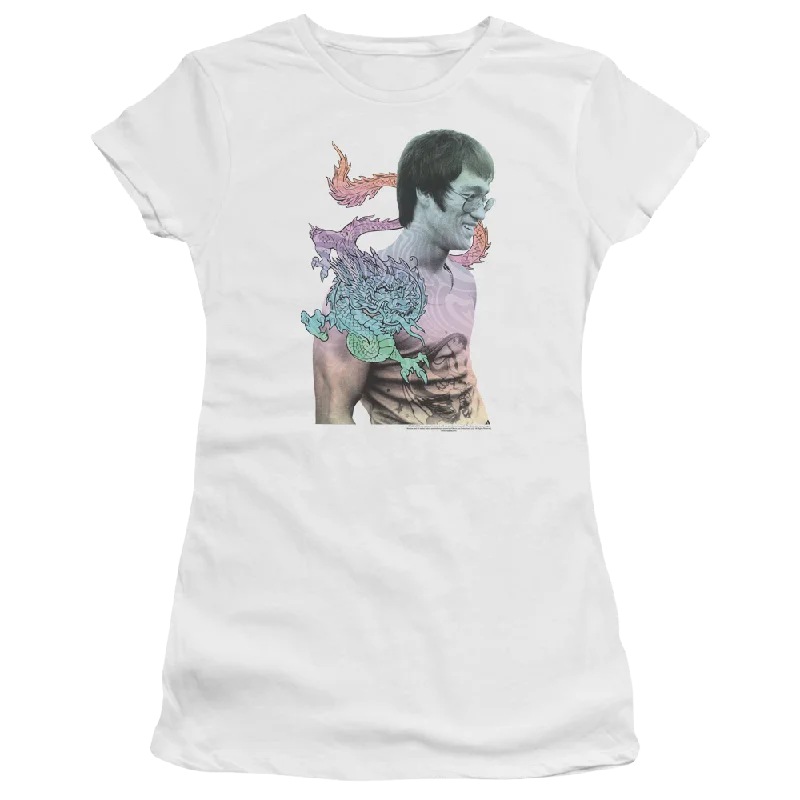 Bruce Lee A Little Bruce - Juniors T-Shirt-- Iron Safe Non-Iron Wrinkle Free