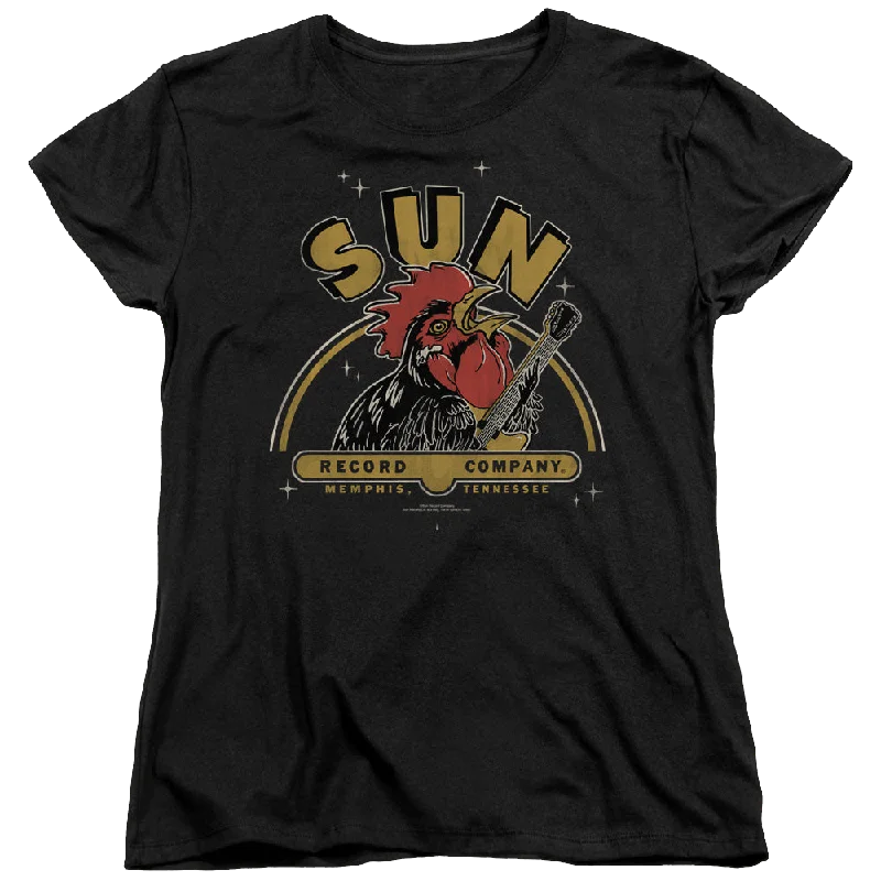 Sun Records Rocking Rooster - Women's T-Shirt-- Iron Safe Non-Iron Wrinkle Free