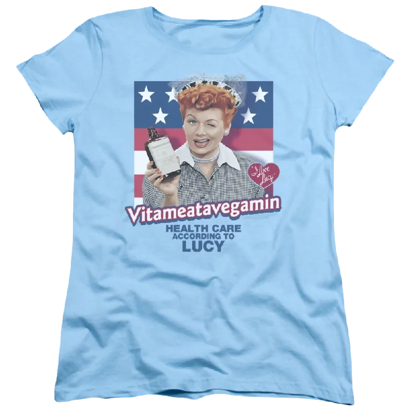 I Love Lucy Health Care Women's T-Shirt-- Notch Collar Peter Pan Collar Cowl Neck