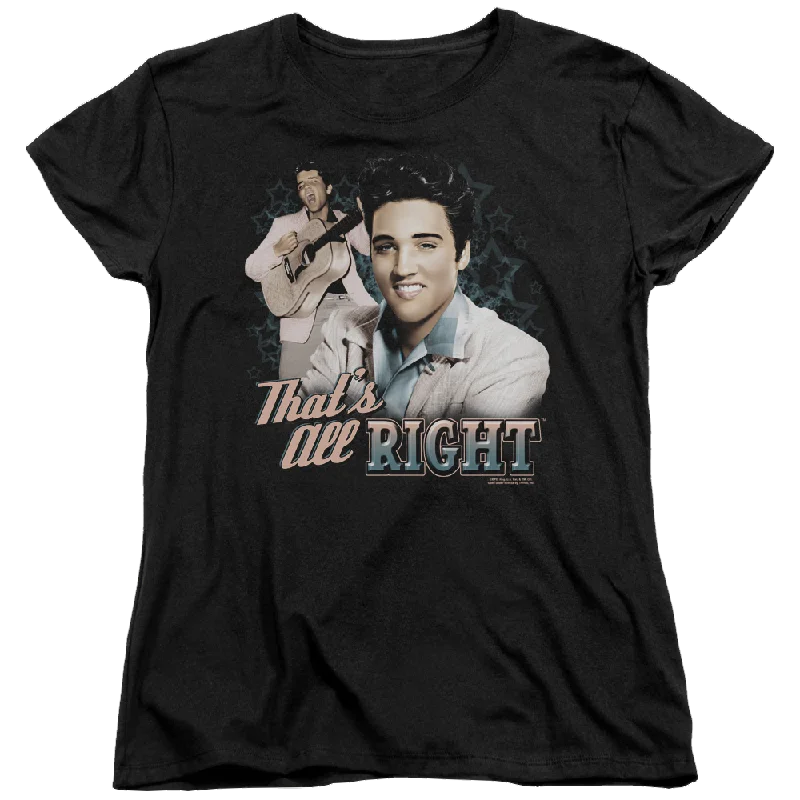 Elvis Presley Thats All Right - Women's T-Shirt-- Rayon Fabric Velvet Fabric Corduroy Fabric