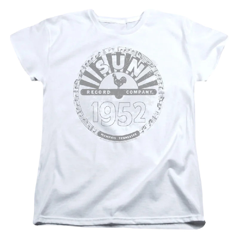 Sun Records Crusty Logo - Women's T-Shirt-- Satin Fabric Silk Fabric Chiffon Fabric