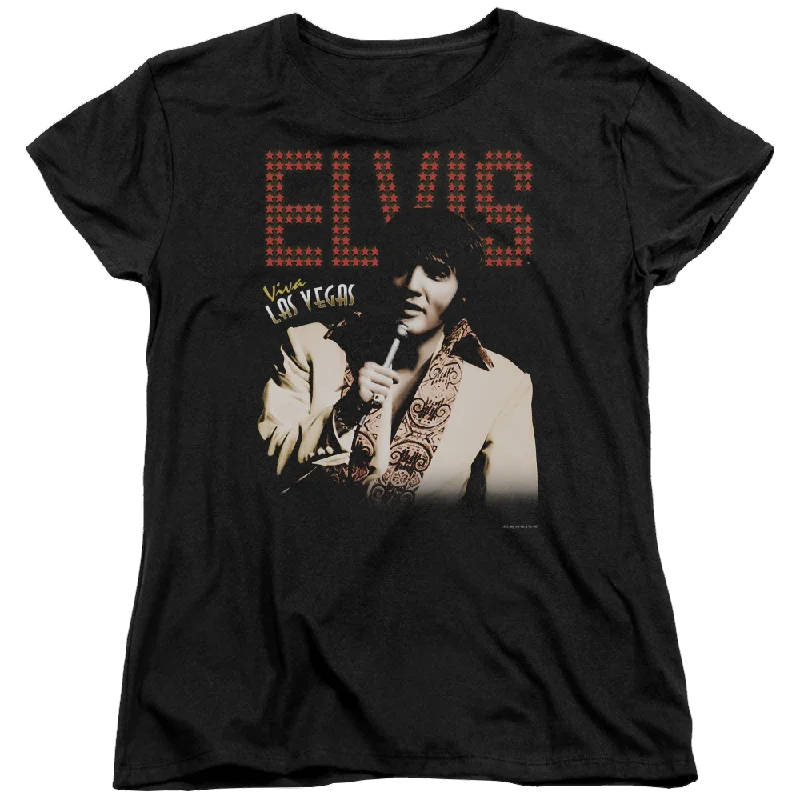 Elvis Presley Viva Star - Women's T-Shirt-- Graphic Embroidered Appliqued