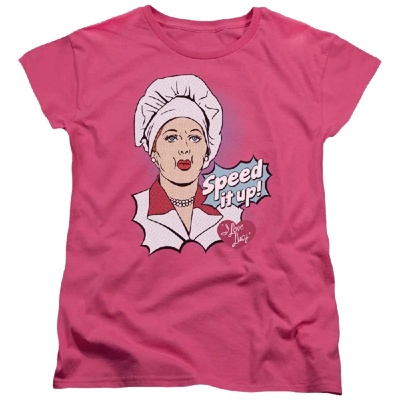 I Love Lucy Speed It Up Women's T-Shirt-- Chenille Fabric Brocade Fabric Lace Fabric