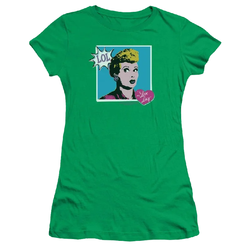 I Love Lucy I Love Worhol Lol Juniors T-Shirt-- Fleece Nylon Spandex