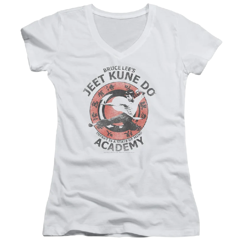 Bruce Lee Jeet Kune - Juniors V-Neck T-Shirt-- V-Neck T-Shirt Long Sleeve Cotton