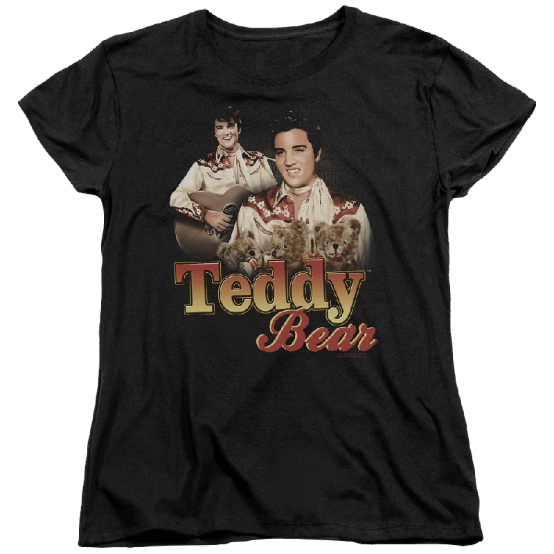 Elvis Presley Teddy Bear - Women's T-Shirt-- Chenille Fabric Brocade Fabric Lace Fabric